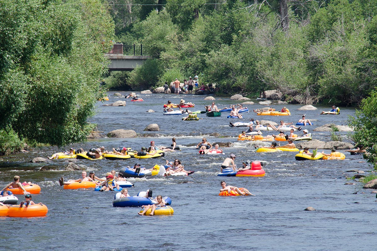Tubing The Yampa In Steamboat Springs